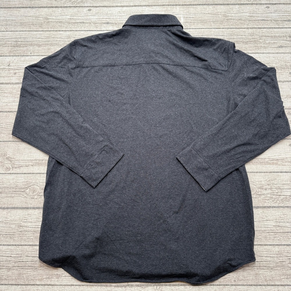 Buttercloth Shirt Men's 2XL Gray Long Sleeve Regular Fit Button Down Icy Cotton - Picture 2 of 6